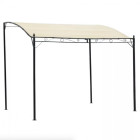 Abri de voiture tonnelle barnum pavillon tente de jardin métal beige helloshop26 2202066