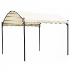 Abri de voiture tonnelle barnum pavillon tente de jardin métal beige helloshop26 2202067