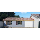 Abri deux pentes adosse, 350cmx1050cm, bois douglas francais, carport, auvent, abri voiture, cpbf-v2pa350x1050