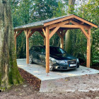 Abri deux pentes, 300cmx750cm, bois douglas francais, carport, auvent, abri voiture, cpbf-v2p300x750