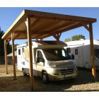 Abri toit plat, 550cmx700cm, bois douglas francais, carport, auvent, abri camping-car, cpbf-cctp550x700