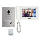 Kit vidéo couleur antivandale avec zoom & mémoire, platine encastrée
