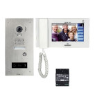 Kit vidéo accessibilité jps4aedfl avec platine inox encastrée jpdvfl, écran 7" tactile