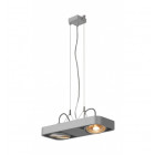 Aixlight r2 duo led qpar111, 111mm, suspension, arrondie, gris argent