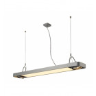 Aixlight r2 office led, susp, gris arg, led 2xes111, max. 75w, 122,5cm