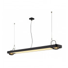 Aixlight r2 office led, susp, noir, led + 2xes111, max. 75w, 153cm