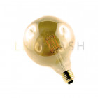 Ampoule led E27 filament G125 8 watt (eq. 70 watt) - Couleur eclairage - Blanc chaud 2700°K, Finition - Transparent