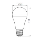 Ampoule led E27 11 watt (eq. 85 watt) - Couleur eclairage - Blanc chaud 3000°K
