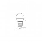 Ampoule led E27 6,5 watt (eq. 48 watt) - Couleur eclairage - Blanc chaud 3000°K