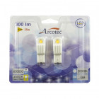 Ampoule led G9 4,5 watt (eq. 35 watt) - pack de 2 - Couleur eclairage - Blanc chaud 3000°K