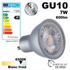 Ampoule led gu10 pro 7w équivalent 48w - garantie 3 ans led gu10 580lm - blanc neutre - 4000k - 36° - irc>95