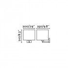 Aplique murale chrome sahara 1 ampoule h21 cm