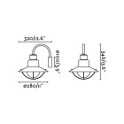 Aplique murale de jardin blanche newport 1 ampoule