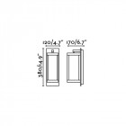 Aplique murale de jardin gris foncé kerala