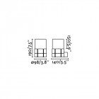 Aplique murale de jardin gris foncé tram 1 ampoule