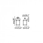 Aplique murale de jardin marron dado 1 ampoule