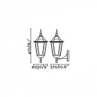 Aplique murale de jardin noire paris 1 ampoule