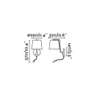 applique murale nickel satiné berni 1 ampoule