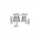 Aplique murale noire mix 1 ampoule h22,5 cm