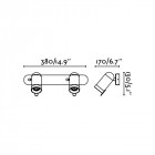 Aplique murale noire orleans 2 ampoules