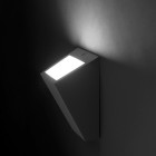 Applique 10.6w angle, aluminium et polycarbonate, gris