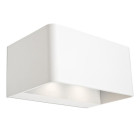 Applique 18w wilson, aluminium et verre, blanc