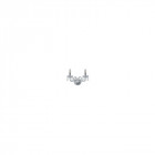 Applique 2 ampoules hale, en chrome et cristal