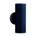 Applique 2 ampoules outdoor & porch, en aluminium et verre, noir