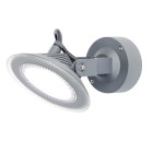 Applique 9w skade, aluminium et verre, gris