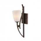 Applique chantilly, bronze palladien et verre opale, 1 ampoule