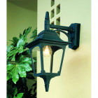 Applique chapel 44 cm, aluminium noir et verre