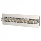 Applique clover 8 cm, en chrome et cristal
