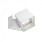 Applique cubus, aluminium et verre, blanc