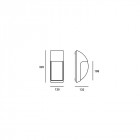 Applique de jardin area l130 1 ampoule
