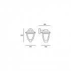 Applique de jardin prisman 1 ampoule