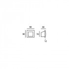 Applique encastreée de jardin face led p12 15 ampoules