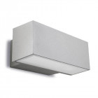 Applique fluo afrodita, aluminium et verre, gris, 30 cm