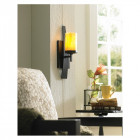 Applique kyle, fer forgé et onyx, 1 ampoule