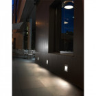 Applique led 20w micenas, aluminium et verre, gris