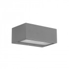 Applique led nemesis, aluminium et verre, gris