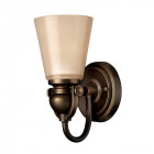 Applique mayflower, bronze vieilli et verre, 1 ampoule