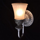 Applique murale argentée country 1 ampoule 20 cm