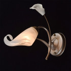 Applique murale argentée flora 1 ampoule 29 cm