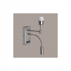 Applique murale argentée megapolis 1 ampoule 20 cm