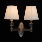 Applique murale argentée neoclassic 2 ampoules 25 cm