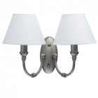 Applique murale argentée neoclassic 2 ampoules 25 cm