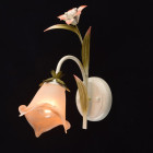 Applique murale beige flora 1 ampoule 26 cm