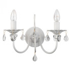 Applique murale blanche classic 2 ampoules 19 cm