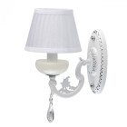 Applique murale blanche elegance 1 ampoule 23 cm