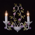 Applique murale blanche flora 2 ampoules 23 cm